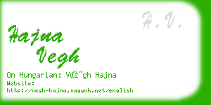hajna vegh business card